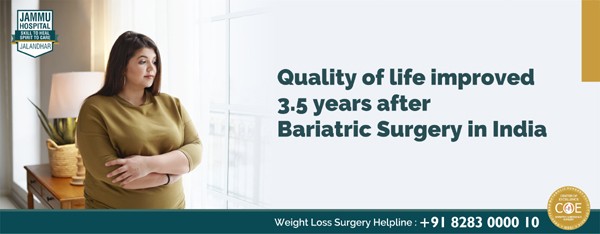 Quality of life improved 3.5 years after bariatric surgery in india