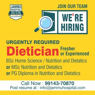 dietician job in jalandhar